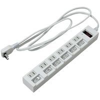 ヤザワコーポレーション Y02BKS672WH/個別集中スイッチ付節電タップ6個 Y02BKS672WH 1個