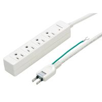 延長コード  電源タップ AC×4個口   雷ガード付 2m ホワイト Y02JKP402WH YAZAWA 1個