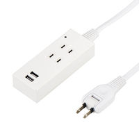 ヤザワコーポレーション 雷ガード付2AC2USB2.1A2.5mホワイト Y02K4025WH2U 1個
