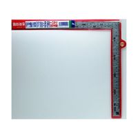 シンワ測定 曲尺厚手広巾 シルバー 50cm/1尺6寸 併用目 10414 1本