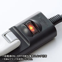 延長コード 電源タップ 10m 2P（ピン） 6個口 ホワイト TAP-TSH610SWN サンワサプライ 1個（直送品）