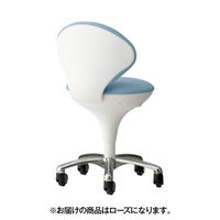 オカムラ スツール ビニール張タイプ 肘なし 背付 ナイロンキャスター 座面回転 ローズ LU16ZS-PB23（直送品）