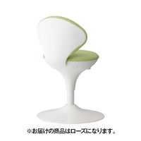 オカムラ 患者用チェア ビニール張りタイプ 肘なし 背付 円盤脚 座面回転 ローズ LU16ZZ-PB23（直送品）