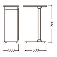 オカムラ 血圧計用テーブル ネオホワイト LU81AH-Z975（直送品）
