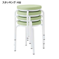 オカムラ スツール LY90（スタッキングチェア） 肘なし 背無 固定脚 座面回転なし ミントグリーン LY90ZZ-PB22（直送品）