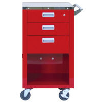 松吉医科器械 マツヨシ救急カート エコノミータイプ（レッド）MY-4660R　24-5055-00 1台（直送品）