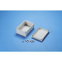 タカチ電機工業 BCAL型防水・防塵プラボックス カバー/透明・ボディー/ホワイトグレー BCAL282813T 1台（直送品）