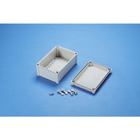 タカチ電機工業 BCAL型防水・防塵プラボックス カバー/透明・ボディー/ホワイトグレー BCAL283813T 1台（直送品）
