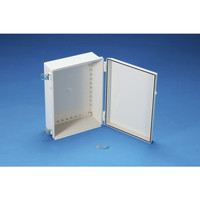 BCPK型防水・防塵鍵付開閉式ポリカーボネートプラボックス カバー/ライトグレー・ボディー/ライトグレー BCPK406018S 1台（直送品）