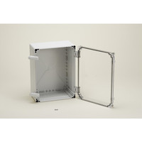 WPCP型防水・防塵ポリカーボネート開閉式ボックス カバー/ホワイトグレー・ボディー/ホワイトグレー WPCP303018G 1台（直送品）