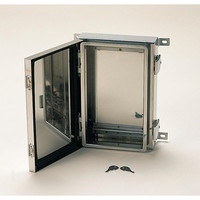 タカチ電機工業 SLM型外部取付足付開閉式防水・防塵ステンレスボックス 磨き処理#400 SLM304015 1台（直送品）