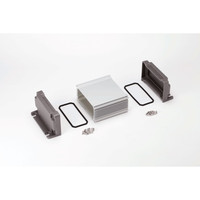 AW型 フランジ足付防水・防塵アルミケース フランジ付側板/ブラック・ ボディーフレーム/シルバー AW16ー9ー23NBS 1台（直送品）