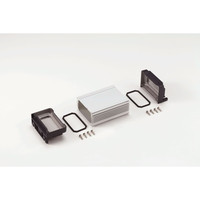 AW型 フランジ足付防水・防塵アルミケース フランジ付側板/ブラック・ ボディーフレーム/ブラック AW9ー9ー28EBB 1台（直送品）