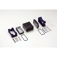 タカチ電機工業 AWP型 プロテクター付アルミケース プロテクター/グレー ボディーフレーム/シルバー AWP12ー8ー22SG 1台（直送品）