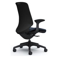 オカムラ スフィア ハイバック ハンガー無 固定肘 ナイロンキャスター 張地リネット 黒×ダークブルー CT2AAA FRU4 1脚（直送品）