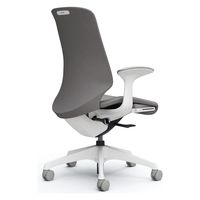 オカムラ スフィア ハイバック ハンガー無 固定肘 ナイロンキャスター 張地インターロック 白×グレー CT2AAC FXW1 1脚（直送品）