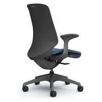 オカムラ スフィア ハイバック ハンガー無 固定肘 ナイロンキャスター 張地リネット 灰×ブルー CT2AAE FRU0 1脚（直送品）