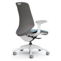 オカムラ スフィア ハイバック ハンガー無 固定肘 ナイロンキャスター 張地インターロック 白×セージ CT2AAC FXW9 1脚（直送品）