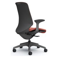 オカムラ スフィア ハイバック ハンガー無 固定肘 ナイロンキャスター 張地リネット 灰×レッド CT2AAE FRU9 1脚（直送品）