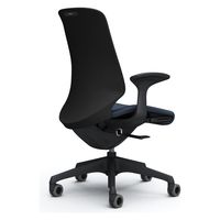 オカムラ スフィア ハイバック ハンガー無 固定肘 ウレタンキャスター 張地リネット 黒×ダークブルー CT2AFA FRU4 1脚（直送品）