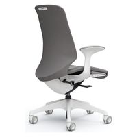 オカムラ スフィア ハイバック ハンガー無 固定肘 ウレタンキャスター 張地インターロック 白×グレー CT2AFC FXW1 1脚（直送品）