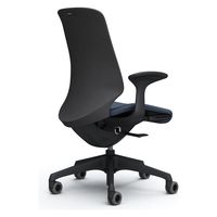 オカムラ スフィア ハイバック ハンガー無 固定肘 ウレタンキャスター 張地インターロック 黒×インディゴ CT2AFA FXW4 1脚（直送品）