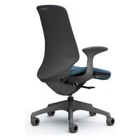 オカムラ スフィア ハイバック ハンガー無 固定肘 ウレタンキャスター 張地リネット 灰×ブルー CT2AFE FRU0 1脚（直送品）