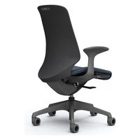 オカムラ スフィア ハイバック ハンガー無 固定肘 ウレタンキャスター 張地インターロック 灰×インディゴ CT2AFE FXW4 1脚（直送品）