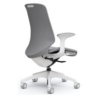 オカムラ スフィア ハイバック ハンガー無 固定肘 ウレタンキャスター 張地リネット 白×グレー CT2AFC FRU3 1脚（直送品）