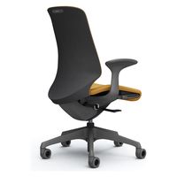 オカムラ スフィア ハイバック ハンガー無 固定肘 ウレタンキャスター 張地インターロック 灰×イエロー CT2AFE FXW7 1脚（直送品）