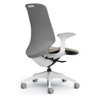 オカムラ スフィア ハイバック ハンガー無 固定肘 ナイロンキャスター 張地リネット 白×ベージュ CT2CAC FRU7 1脚（直送品）