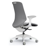 オカムラ スフィア ハイバック ハンガー無 固定肘 ナイロンキャスター 張地リネット 白×グレー CT2CAC FRU3 1脚（直送品）