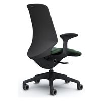 オカムラ スフィア ハイバック ハンガー無 固定肘 ウレタンキャスター 張地インターロック 黒×ダークグリーン CT2CFA FXW5 1脚（直送品）