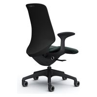 オカムラ スフィア ハイバック ハンガー無 固定肘 ウレタンキャスター 張地リネット 黒×ダークグリーン CT2CFA FRU5 1脚（直送品）