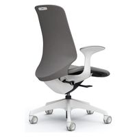 オカムラ スフィア ハイバック ハンガー無 固定肘 ウレタンキャスター 張地インターロック 白×グレー CT2CFC FXW1 1脚（直送品）