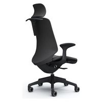 オカムラ スフィア EXハイ ハンガー有 固定肘 ウレタンキャスター 張地インターロック 黒×ダークグレー CT2FFA FXW0 1脚（直送品）