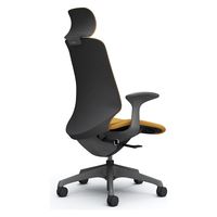 オカムラ スフィア EXハイ ハンガー無 固定肘 ナイロンキャスター 張地インターロック 灰×イエロー CT2GAE FXW7 1脚（直送品）