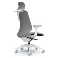 オカムラ スフィア EXハイ ハンガー有 固定肘 ウレタンキャスター 張地リネット 白×セージ CT2HFC FRU6 1脚（直送品）