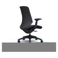 オカムラ スフィア ハイバック ハンガー無 可動肘 ナイロンキャスター 張地インターロック 黒×インディゴ CT4AAA FXW4 1脚（直送品）