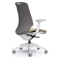 オカムラ スフィア ハイバック ハンガー無 可動肘 ナイロンキャスター 張地インターロック 白×ベージュ CT4AAC FXW2 1脚（直送品）