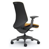 オカムラ スフィア ハイバック ハンガー無 可動肘 ナイロンキャスター 張地インターロック 灰×イエロー CT4AAE FXW7 1脚（直送品）