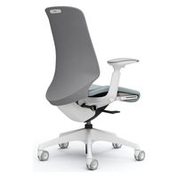 オカムラ スフィア ハイバック ハンガー無 可動肘 ウレタンキャスター 張地リネット 白×セージ CT4AFC FRU6 1脚（直送品）