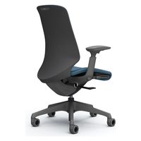 オカムラ スフィア ハイバック ハンガー無 可動肘 ウレタンキャスター 張地リネット 灰×ブルー CT4AFE FRU0 1脚（直送品）