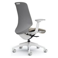 オカムラ スフィア ハイバック ハンガー無 可動肘 ウレタンキャスター 張地リネット 白×ベージュ CT4AFC FRU7 1脚（直送品）