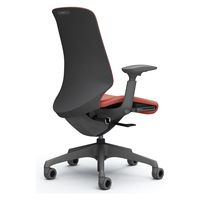 オカムラ スフィア ハイバック ハンガー無 可動肘 ウレタンキャスター 張地リネット 灰×レッド CT4AFE FRU9 1脚（直送品）