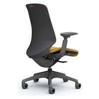 オカムラ スフィア ハイバック ハンガー無 可動肘 ウレタンキャスター 張地リネット 灰×イエロー CT4AFE FRU8 1脚（直送品）