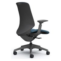 オカムラ スフィア ハイバック ハンガー無 可動肘 ナイロンキャスター 張地リネット 灰×ブルー CT4CAE FRU0 1脚（直送品）