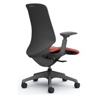 オカムラ スフィア ハイバック ハンガー無 可動肘 ナイロンキャスター 張地リネット 灰×レッド CT4CAE FRU9 1脚（直送品）