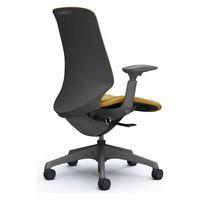 オカムラ スフィア ハイバック ハンガー無 可動肘 ナイロンキャスター 張地リネット 灰×イエロー CT4CAE FRU8 1脚（直送品）