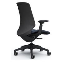 オカムラ スフィア ハイバック ハンガー無 可動肘 ウレタンキャスター 張地インターロック 黒×インディゴ CT4CFA  FXW4 1脚（直送品）